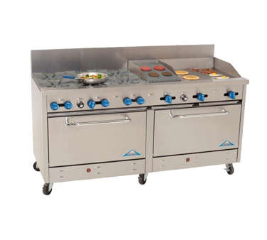 Comstock-Castle , 2F330-18-1.5RB, Range, 72", 6 Burners, 18" Griddle, 18" Charbroiler