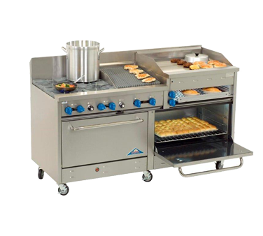 Comstock-Castle , 2F330-24B, Range, 72" Restaurant, Gas