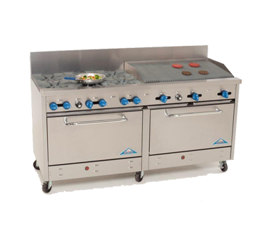 Comstock-Castle , 2F330-3RB, Range, 72" Restaurant, Gas