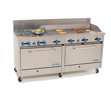 Comstock-Castle , 2F330-60, Range, 72", 2 Burners, 60" Griddle