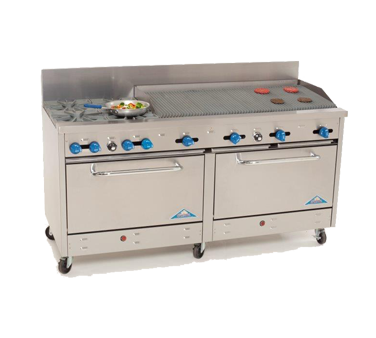Comstock-Castle , 2F330-6RB, Range, 72" Restaurant, Gas