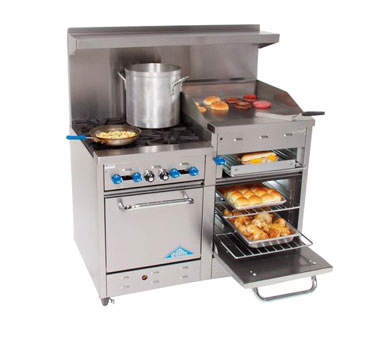 Comstock-Castle , F3218-24B, Range, 48", 4 Burners, 24" Griddle/Broiler