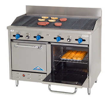 Comstock-Castle , F3218-4RB, Range, 48" Restaurant, Gas