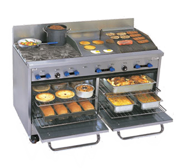 Comstock-Castle , F3226-18-1.5RB, Range, 60", 4 Burners, 18" Griddle, 18" Charbroiler