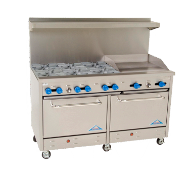 Comstock-Castle , F3226-24, Range, 60", 6 Burners, 24" Griddle