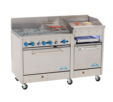 Comstock-Castle , F3226-2RB-24B, Range, 60" Restaurant, Gas