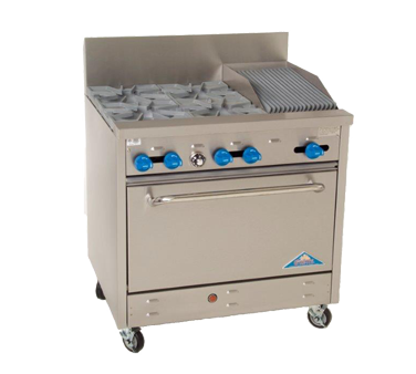 Comstock-Castle , F330-1RB, Range, 36" Restaurant, Gas