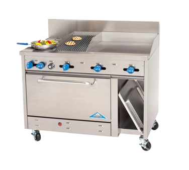 Comstock-Castle , F3430-18-1.5RB, Range, 48", 2 Open Burners, 18" Griddle, 18" Charbroiler