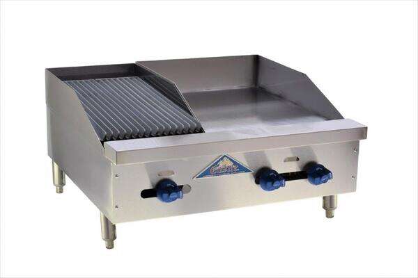 Comstock-Castle , FHP30-18-1RB, Griddle / Charbroiler, Gas, Countertop