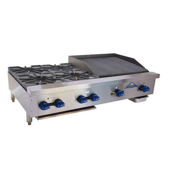 Comstock-Castle , FHP48-24T-2RB, Griddle / Charbroiler, Gas, Countertop