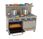 Comstock-Castle , F3226-2RB, Range, 60", 6 Burners, 24" Charbroiler